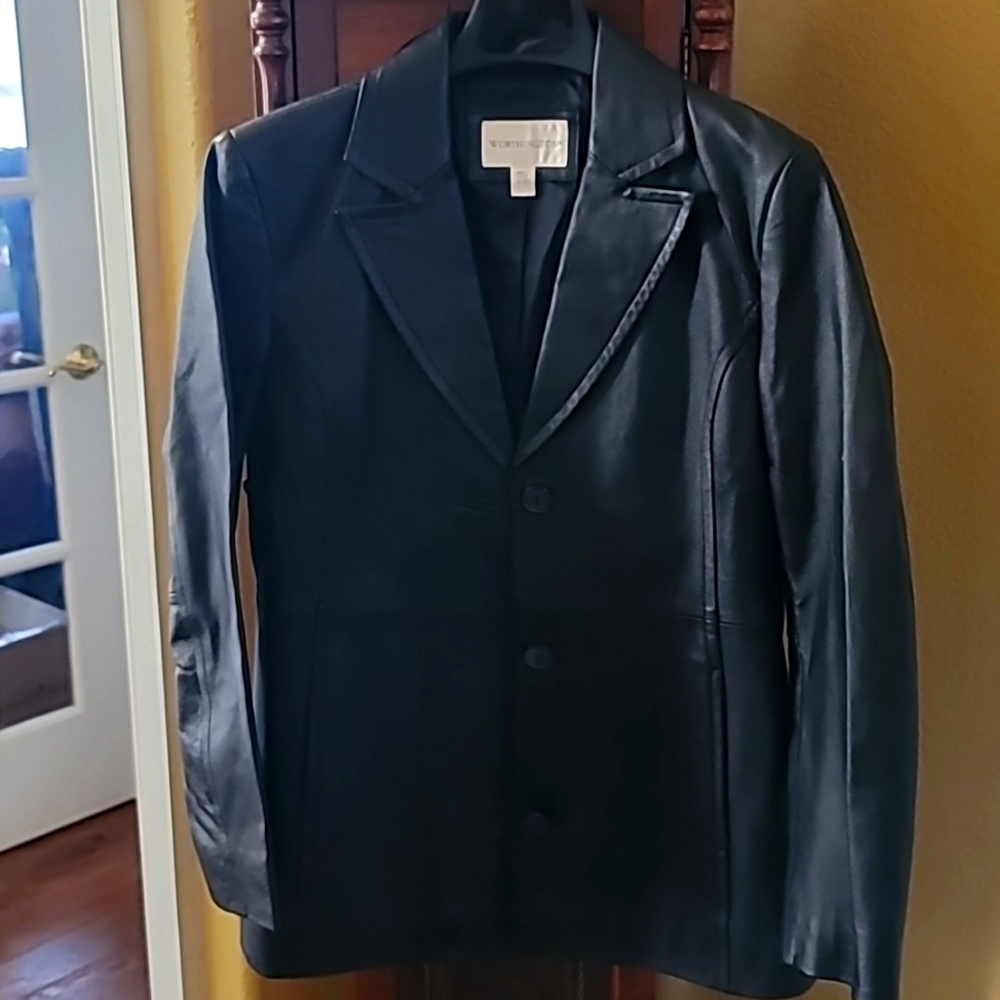 Worthington Napa Leather Black Jacket.